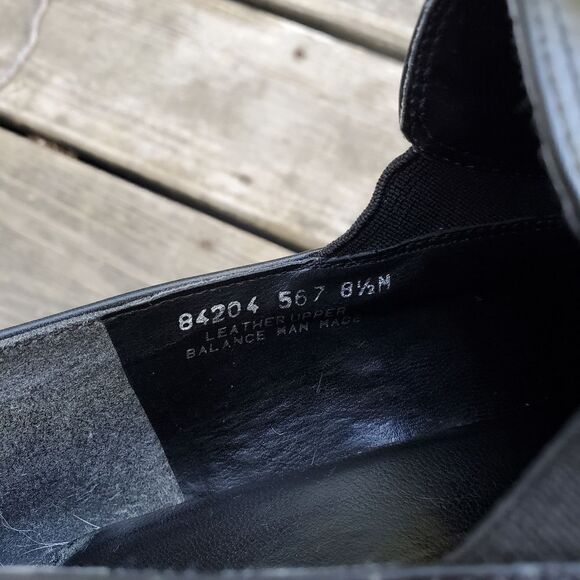 Vintage 90s y2k Bratz Black Leather Platform Oxford Chunky Heeled Loafers 8.5 - Picture 6 of 7